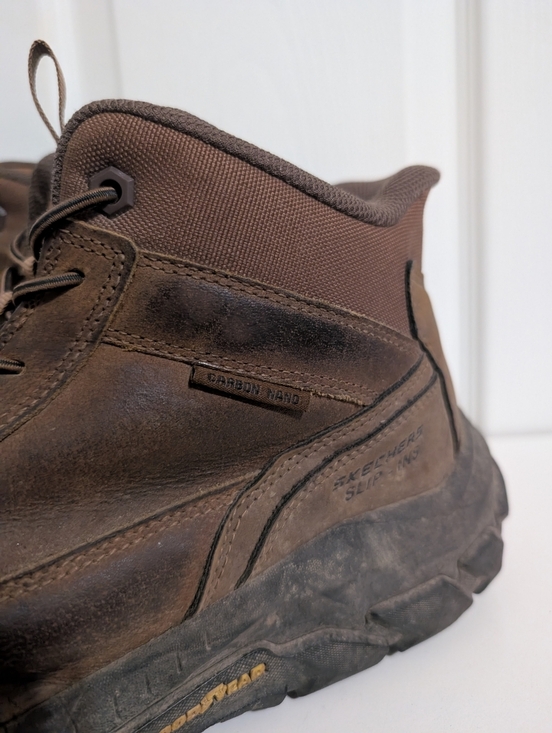 Skechers Santoro Mens Boots Slip-ins Brown Safety Toe Work Shoes 200459 Size 11 main image 13